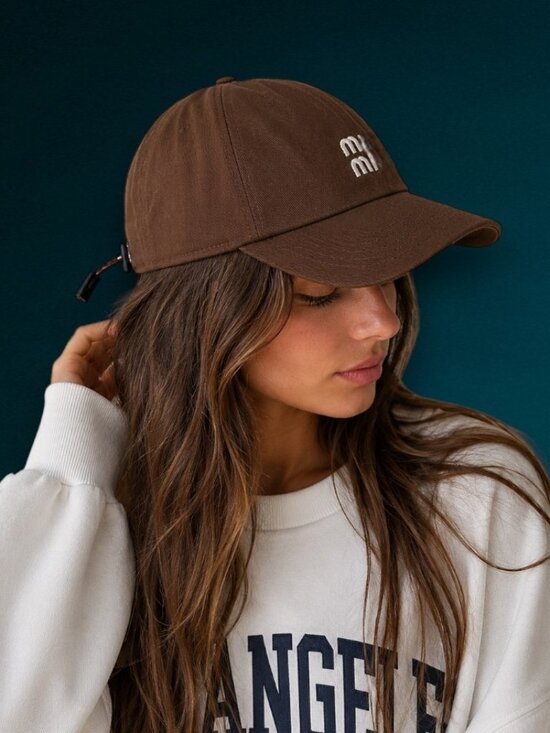 Accessories - Unisex Brown Minimalist Adjustable Cap Streetwear Aesthetic Rope Strap Hat